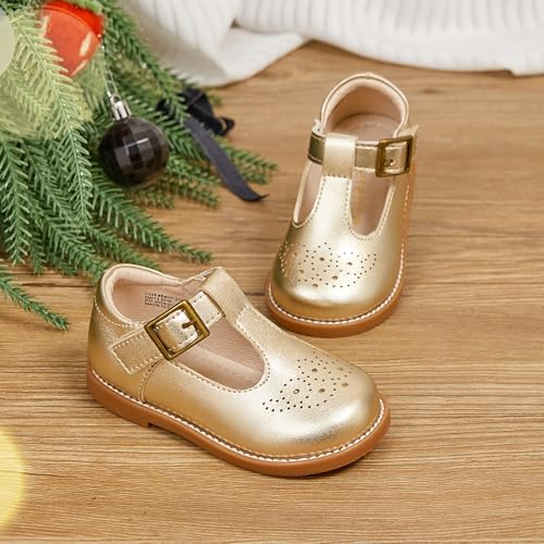 Image of Kiderence Toddler Girl Mary Jane School Uniform Dress Shoes Oxford Flats