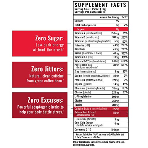 Wilderness Athlete - Energy & Focus | Energy Booster for Women & Men - Energy Drink Mix with Natural Caffeine - Low-Carb, Zero Sugar Energy Drink Powder - 30 Serving Energy Drink Packets (Tropical) - Image 6