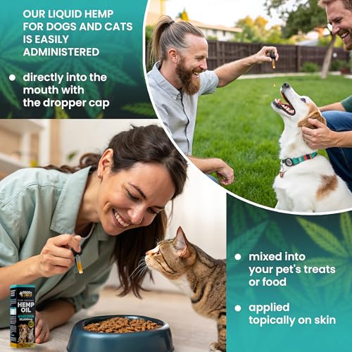 CocoPoco® Öl für Hunde & Katzen - Zur Entspannung und für Gelenke, 100% Natürlich – Beruhigende Tropfen für Hunde - Mit Omega 3, 6 & 9