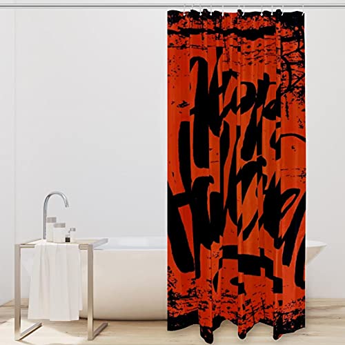 Rideau de douche Halloween 183 cm grand format en textile imperméable - 3