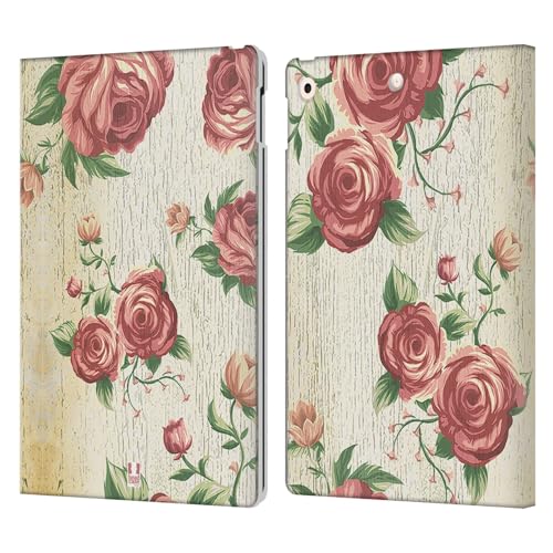 Étui Portefeuille Cuir iPad 10.2 Cuir Premium Finition Roses