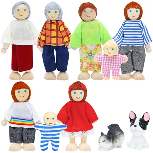 Figurines en bois pour maison de poupée : imaginez des histoires en famille au salon