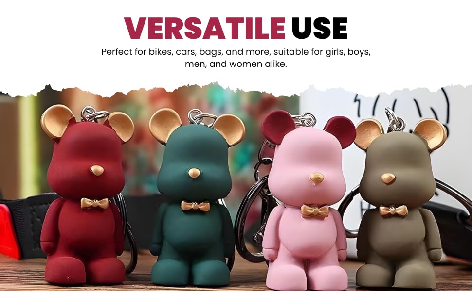 Image of Keychain for Kids & Adults | Cute Pendant Teddy Bear Keyring for Girls & Boys | Trendy Designer Keychain for Gifting | Stylish Teddy Keyring for Bags, Keys & Accessories