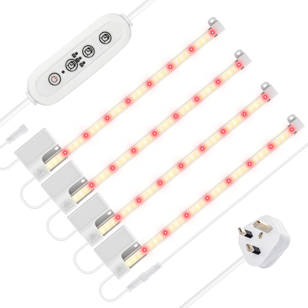 LEBANDWIT LED Grow Light Strip 60W, Full Spectrum LED Grow Lamp 9/12/15H Timer for Indoor Plants Seeding Veg and Flower