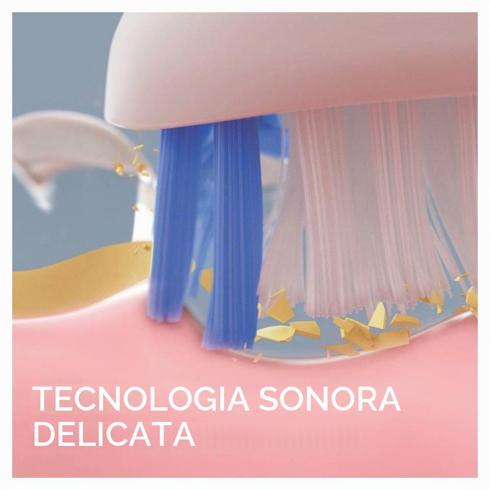 Oral-B Pulsonic Slim Clean 2000 - Spazzolino elettrico sonico elettrico, 2 modalità di pulizia per la cura dei denti e gengive sane, con timer, design by Marrone, nero