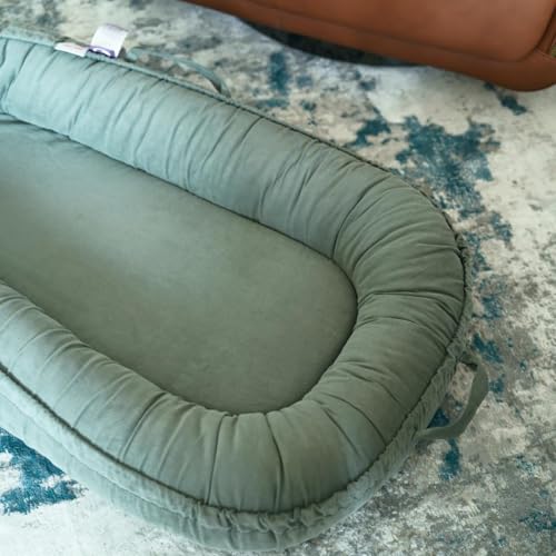 Image of Infant Lounger, Baby Nest Cover for Baby Girls & Boys, Newborn Essentials for Baby 0-12 Months, 100% Cotton Breathable (Sage Green Corduroy)