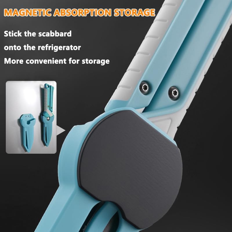 Miniatura 5 de NOVANO Tijeras para aves de corral resistentes, tijeras de cocina para alimentos, tijeras de cocina 2 en 1 de alta calidad con mango antideslizante