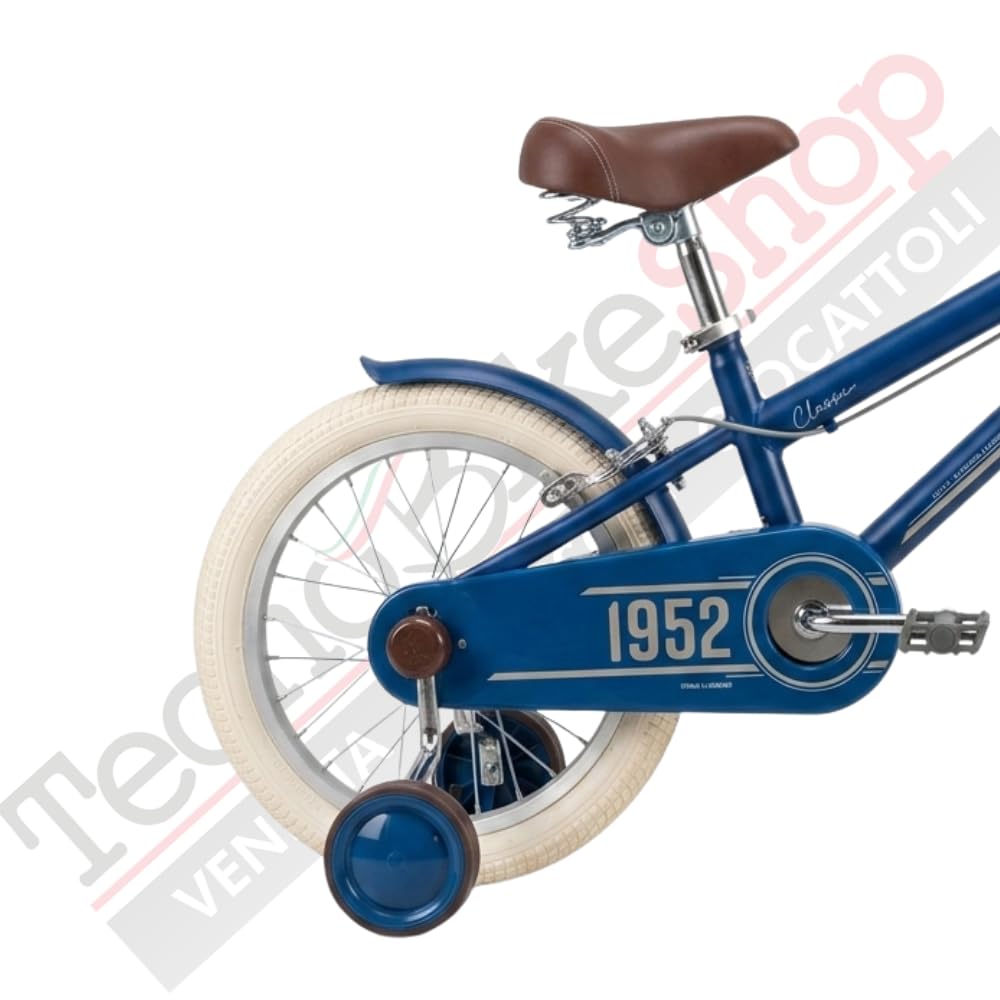 Tecnobike Shop Bicicletta Bambina Magik Bike Classic Vintage 1952 Rotelle Rimovibili, Telaio in Acciaio, Sella Regolabile, Bici Bambino, Movimento a sfera