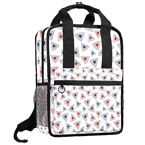Sac à dos pour garçons au motif géométrique triangulaire multicolore