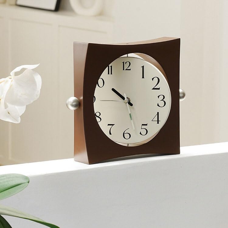 Reloj de mesa de diseño minimalista con soporte de exhibición para sala de estar premium 5
