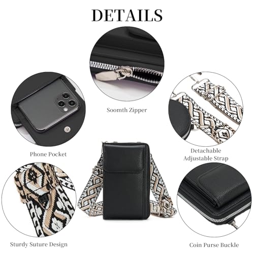 Small Crossbody Bags for Women Trendy Vegan Leather Cell Phone Purse Wallet Bag Handbag with Coin Purse &Card Slots3