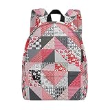 MONTOJ - Mochila de Viaje con patrón de Colcha Cuadrada Floral para Hombres y Mujeres