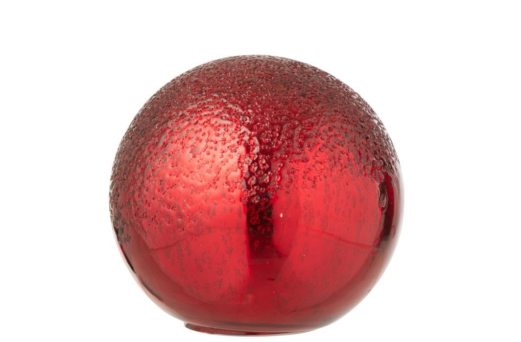 Boule lumineuse craquelée LED rouge J-Line ambiance tamisée