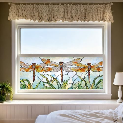 Película para ventana de PVC 39.3 x 17.7 pulg con diseño miniatura 5