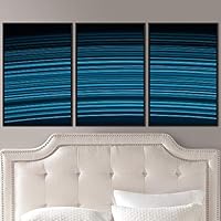 3 Piece Framed Canvas Wall Art Abstract Geometric Lights Mixed Media Canvas Prints Home Artwork Decoration for Living Room,Bedroom - 16