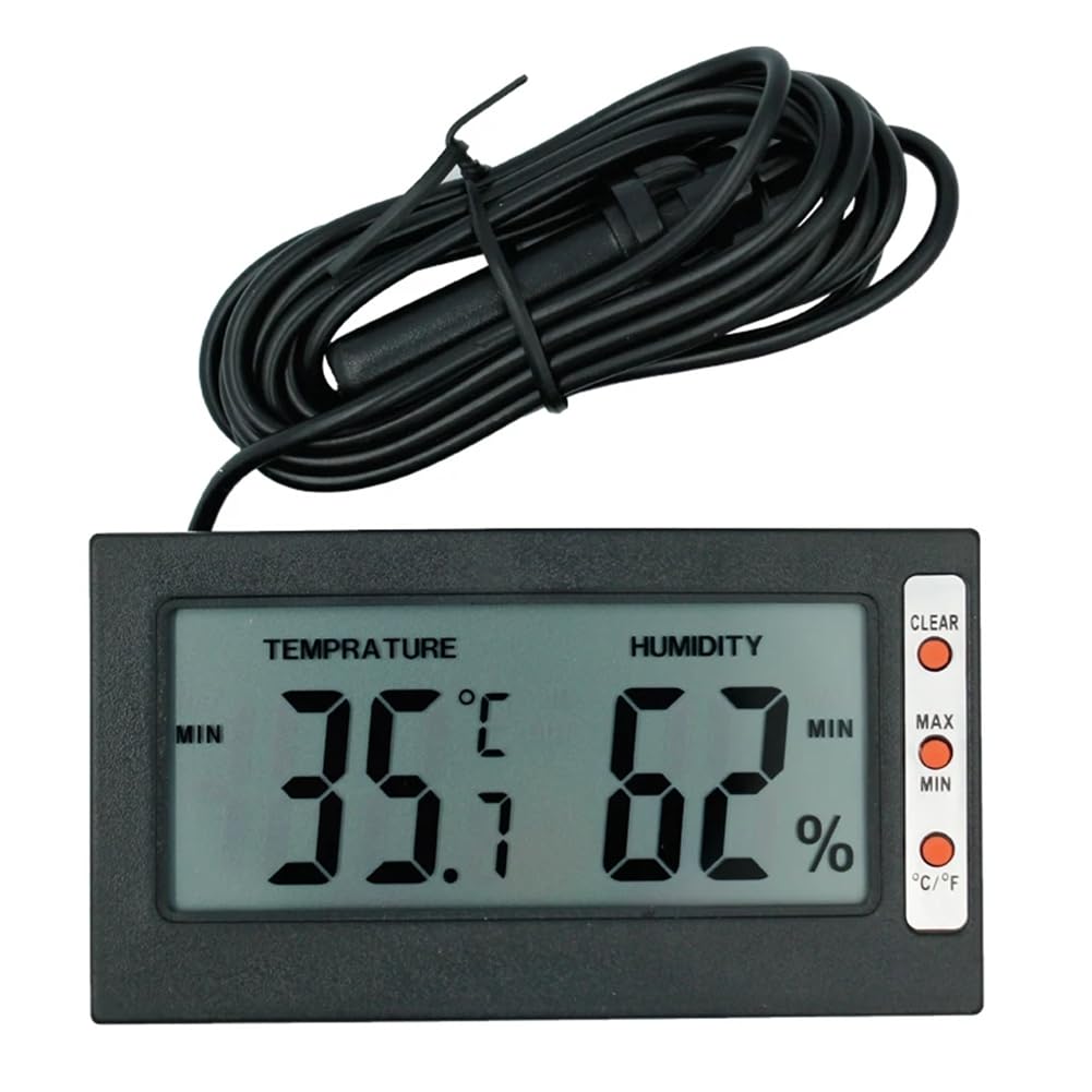 Uhidka Wireless Thermometer and Hygrometer Mini Digital Thermometer and Hygromete for Reptiles and Aquarium Monitoring