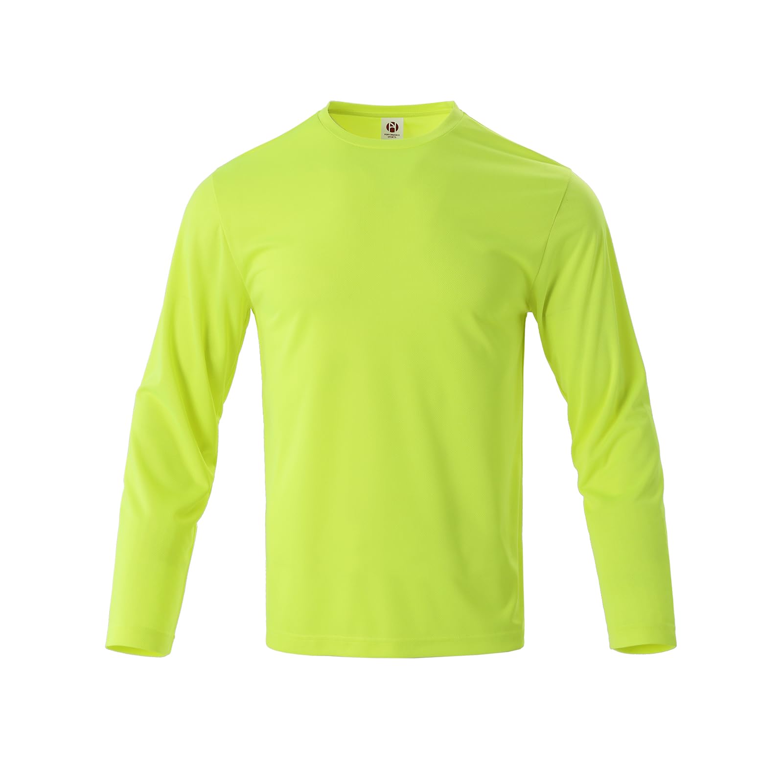Herren-Langarm-Shirt, LSF 50+, schnelltrocknend, Rundhalsausschnitt, für Fitnessstudio, athletisches Workout, Laufen, Angeln