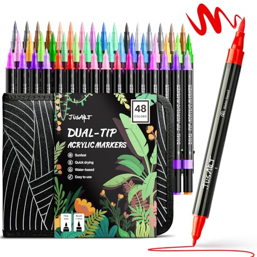 アクリルペイントマーカーペン 48色 Amazon.co.jp: 48色 アクリルペイントマーカーペン プラスチック