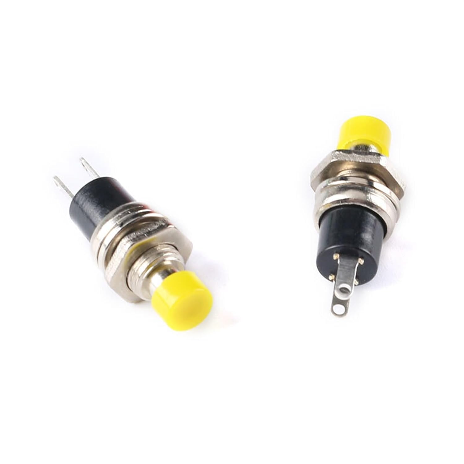 10PCS AC 220V 0.5A 7MM PBS-110 On/Off Push Button Switch Mini Lockless Momentary ON Off Micro(10Pieces Black)