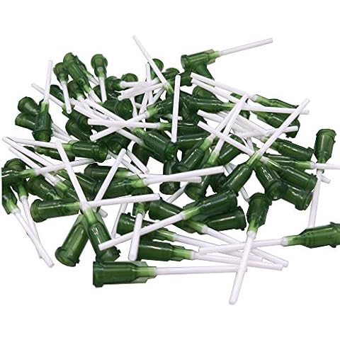 Syringe Dispensing Needles With Luer Lock 14 Ga x 1 Inch Length, PP Heat-Resistant Plastic Blunt Tip, Screw Interface ,Pack of 100 Cover