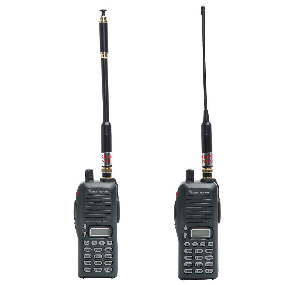 BNC Connettore Dual Band Antenna VHF/UHF 144/430MHz Telescopica Retractable 33,5" per Icom IC-V8 IC-V80 IC-V82 Kenwood TK300 TK310 TK320 Walkie Talkie Ham