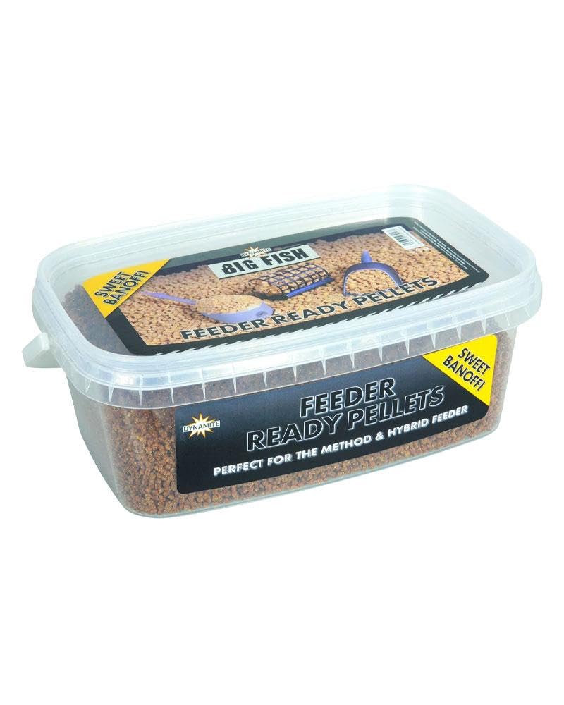 Dynamite Big Fish Feeder Ready Pellets | 2mm 1.2kg | Match Carp Fishing Bait | Stick Perfectly to Any Feeder Straight out of the Bucket | Resealable | (Sweet Banofee, 1.2kg)