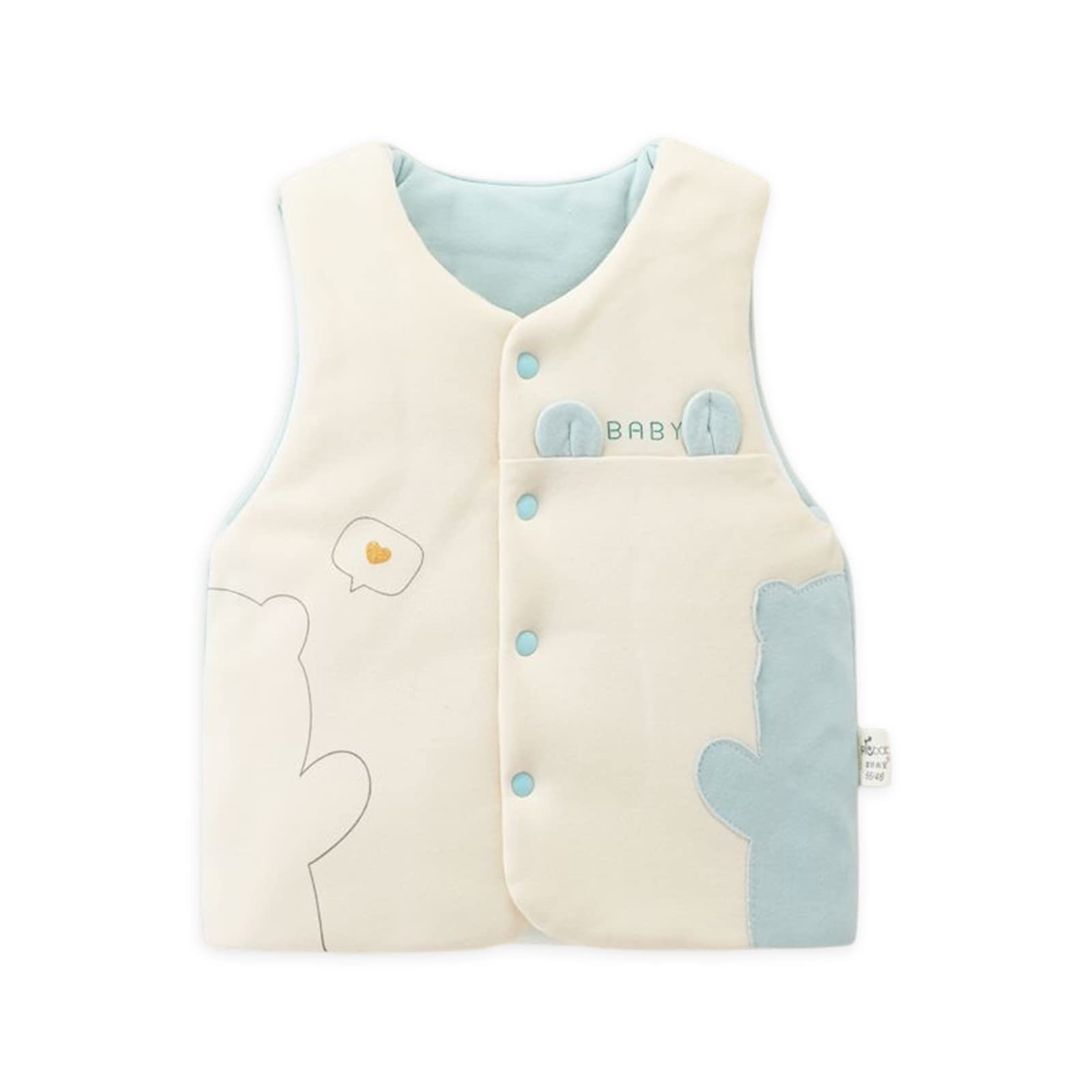 SONARIN Gilet per Neonati,Autunno Inverno Cotone Giacca Caldo per Bambini Cappotto senza Maniche Carino Cartoon Capispalla Panciotto Spesso per Bambine Bambini
