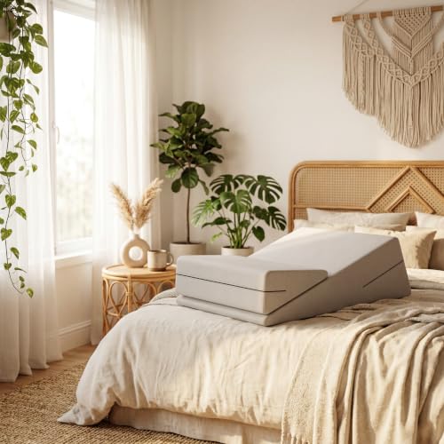 Avana Micro-Velvet Slant Combo 12” & 7” Height - Firm Density...