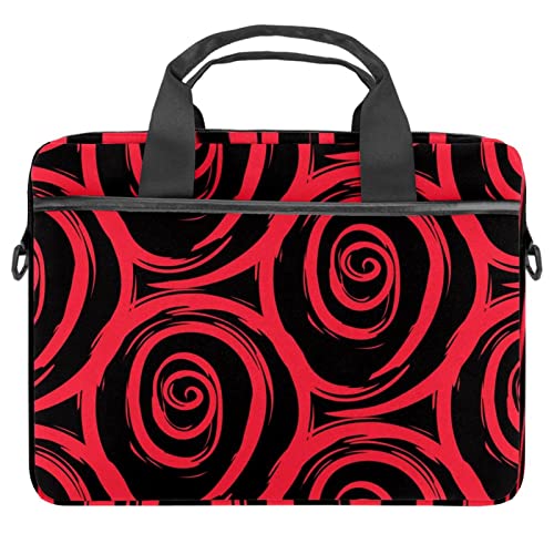 Sacoche ordinateur 13-14.5 pouces à motif roses peintes rouge et noir