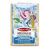 Melissa & Doug Mermaid & Dolphin Magnetic Dress-Up Wooden Dolls Pretend Play Set (35 pcs)