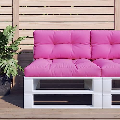 Coussin pour palette rose 70x40 cm en tissu polyester imperméable