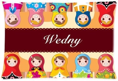 1Croninoutletshop Russian dolls Coloroful Cute background Pillow Cases Cushion Covers 20x30inch , one side