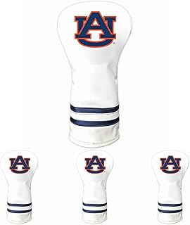 Team Golf NCAA White Vintage Driver Golf Club Headcover, Form Fitting Design, Retro Design