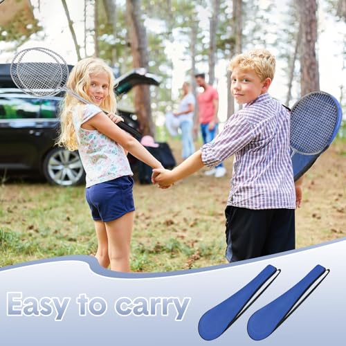 Image of 12 Pack Badminton Rackets Set Including Badminton Racquets, Nylon Shuttlecocks and Carry Bag for Outdoor Backyard Games Beginners