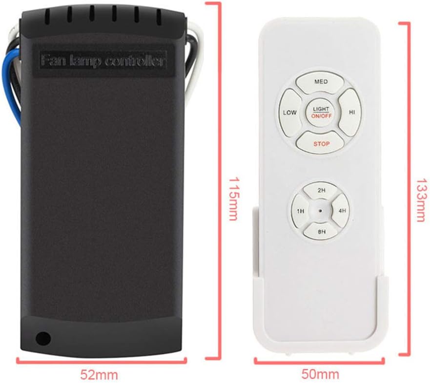 Flushzing Universal Ceiling Fan Lamp Remote Control Kit Wind Speed Transmitter Timing Wireless Control Switch Adjusted Wind Speed Transmitter Receiver