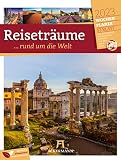 Reiseträume, rund um die Welt - Wochenplaner Kalender 2023, Wandkalender im Hochformat (25x33 cm) - Wochenkalender mit Rätseln und Sudokus - Ackermann Kunstverlag 