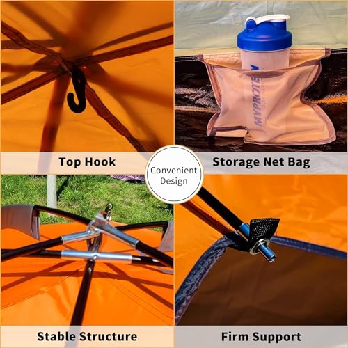 Carpa para Camping 2 Personas Naranja Ligera y Rápida miniatura 5