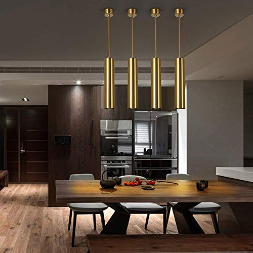 Lámpara de techo moderna dorada para iluminar dormitorios con techos altos 6