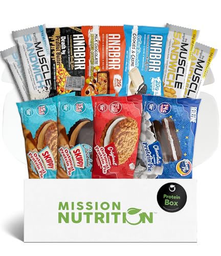 Redefine Oatmeal Protein Pie, Protein Pie, Anabar Protein Bars, Muscle Sandwich - Delicious High Protein Snack Box by Mission Nutrition (11 Total Snacks) Gift Box image 2