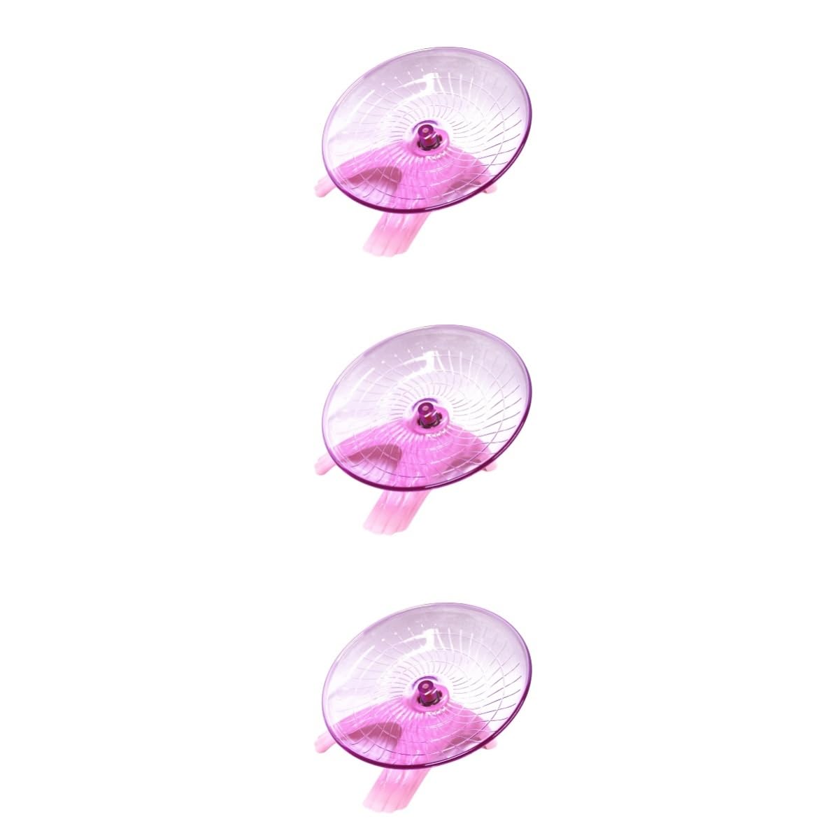 Ipetboom 3 Piezas Gran Rueda de hámster Jaula de hámster hámsters platillo Volador de Rata Juguete Disco sin ejecución Rueda de Ejercicio para Mascotas Deportes Suministros Erizo Púrpura