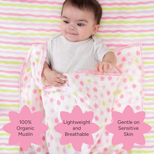Image of NINTARABABY Everyday Baby Blanket - Organic Cotton Muslin, 30 inch x 40 inch