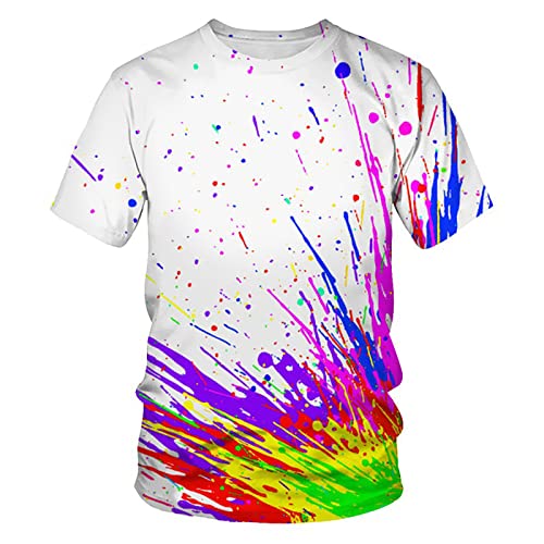 Camisa Verano Hombre Slim Fit,Camiseta Corta Hombre De Trabajo,Estampado 3D Manga Corta Diseño Gráfico Casual Tejido Transpirable Básica Moderna Polo T Shirt Top