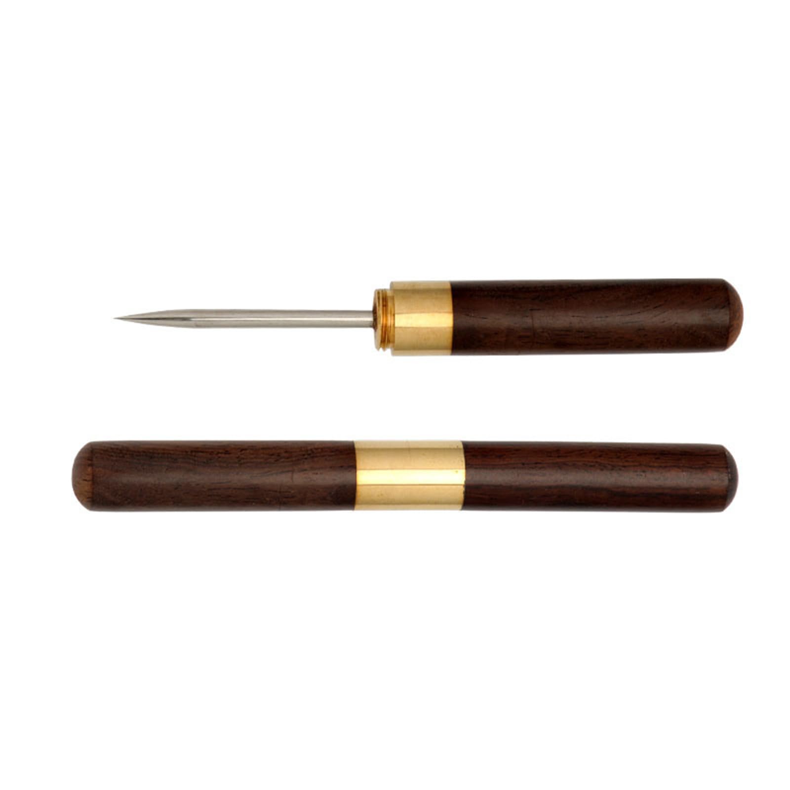 Jazuaiao Craft Punching Awl Tool Leather Hole Punching Awl with Wood Handle for Leather Working and Fabric Stitching