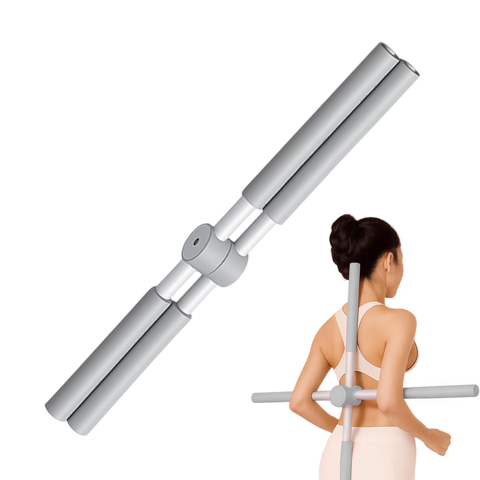 Yoga Sticks Haltungskorrektur, Yoga-Stick Rücken Mobilitätstraining Für Oberen/untereren Rücken, Schulter & Nacken, Erwachsene Anti-Buckel-Fitnesstrainings-Cross-Stick Für Männer Und Frauen