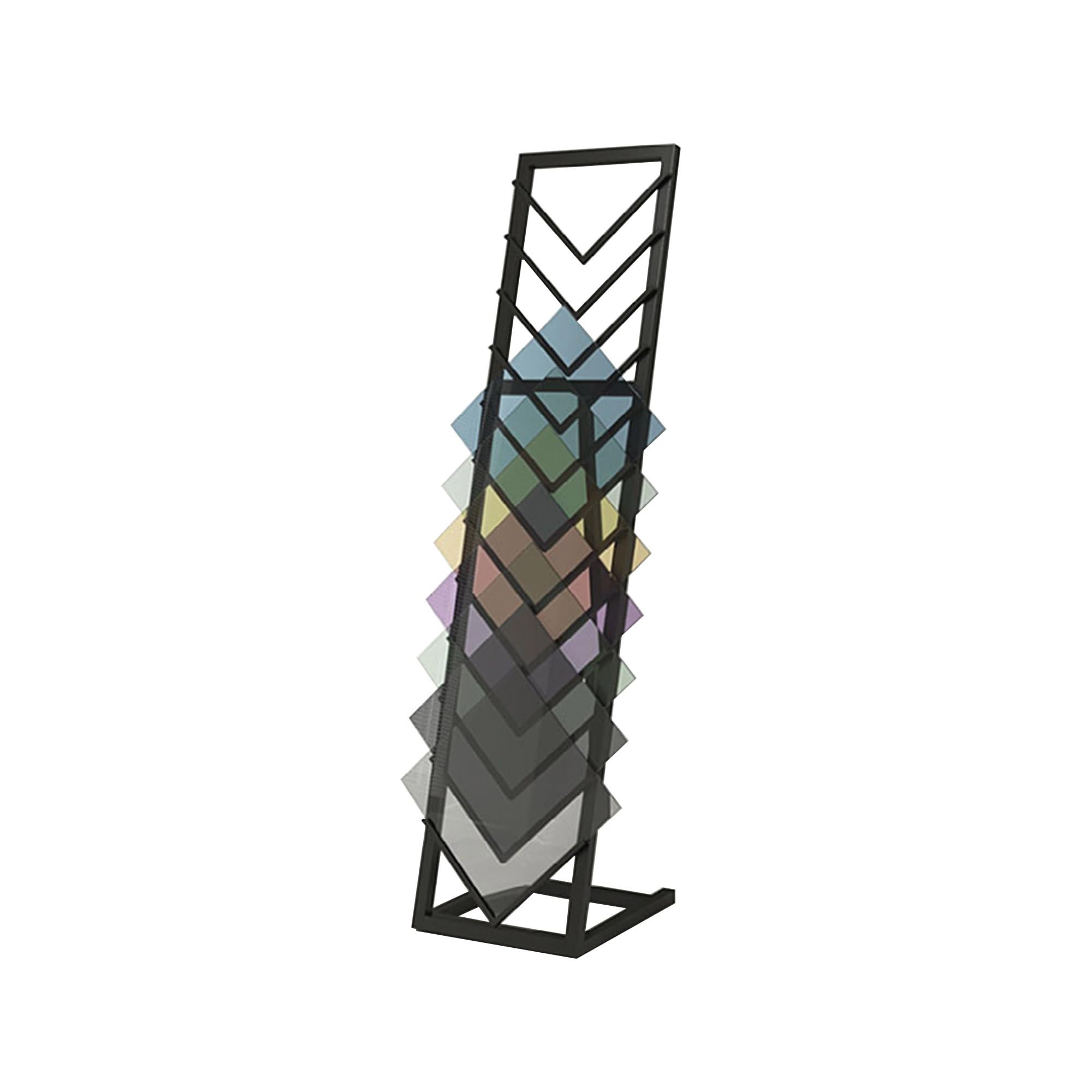 Floor-Standing Metal Tile Display Rack For Retail – Show Wood Glass Stone Tiles In Exhibition Halls & Vendor Booths ,Black-40*50CM/15.8*19.7in