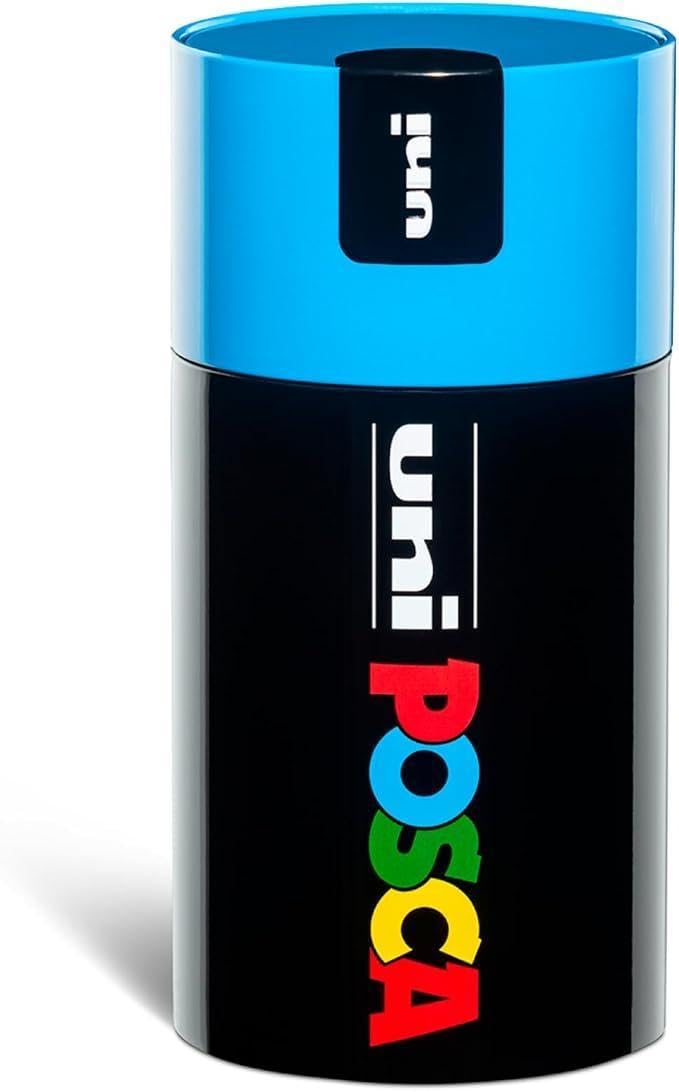 Uni Posca Estuche Azul Claro 18 Marcadores Colores Surtidos
