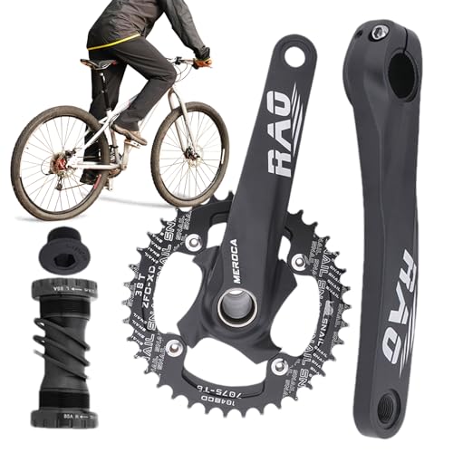 Pédalier de vélo de montagne 170 mm en alliage d'aluminium avec plateau creux intégré