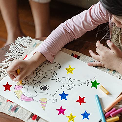 Kenkio 2400 Count Laser Shiny Sparkle Star Stickers Colorful Gold Sliver Self Adhesive Star Stickers For Home, School,Diy And Office Decoration #TOP3