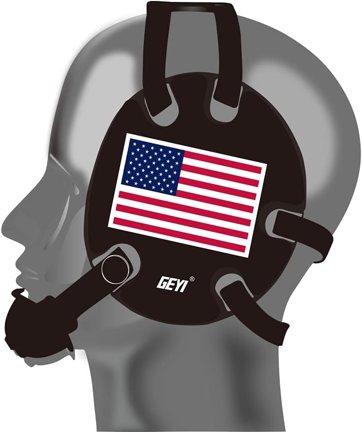 Wrestling Headgear with Flag Wraps (Black, Youth)