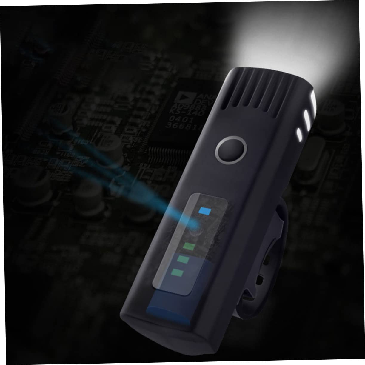 ibasenice Lumières à Induction Phares Vélo Phare D'équitation Black